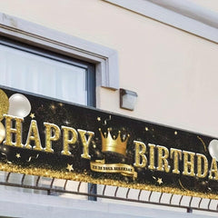Crown Happy Birthday Banner & Sign Party Decorations