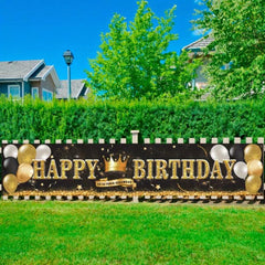Crown Happy Birthday Banner & Sign Party Decorations