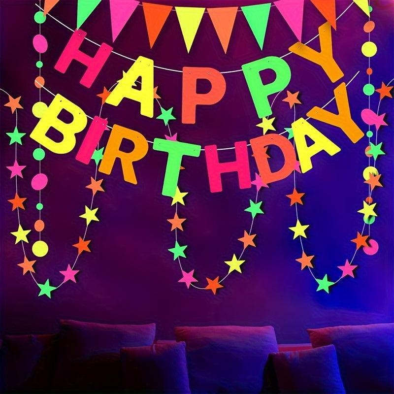 Glow In The Dark Happy Birthday Pull Flags