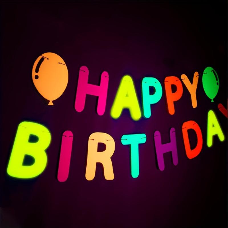 Glow In The Dark Happy Birthday Pull Flags
