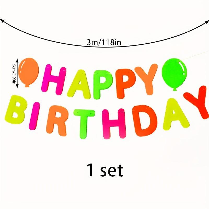 Glow In The Dark Happy Birthday Pull Flags