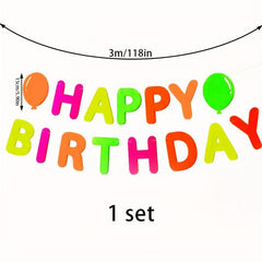Glow In The Dark Happy Birthday Pull Flags