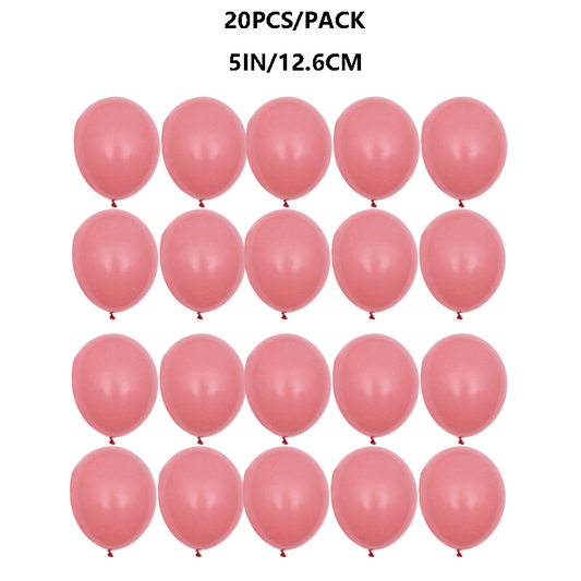 20pcs 5in Vintage Pink Latex Balloons Birthday Party Decoration