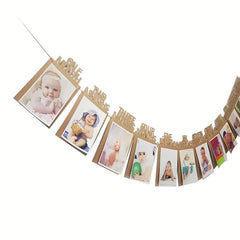 Baby Birthday Photo Banner & Garland Frame Set