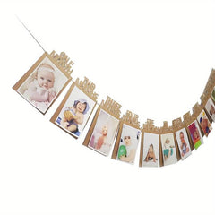 Baby Birthday Photo Banner & Garland Frame Set