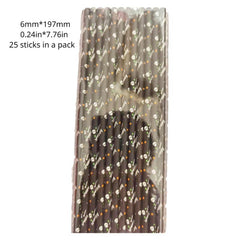 Halloween Paper Straws Eco-Friendly Degradable Disposable Thin Straws