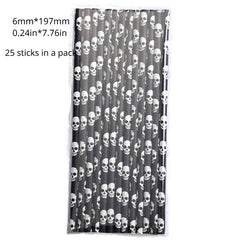 Halloween Paper Straws Eco-Friendly Degradable Disposable Thin Straws