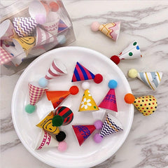 15pcs Mini Birthday Hat Cake Decorations Cartoon Inserts For Birthday