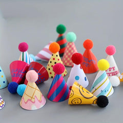 15pcs Mini Birthday Hat Cake Decorations Cartoon Inserts For Birthday