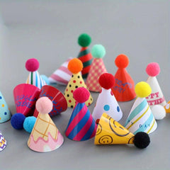 15pcs Mini Birthday Hat Cake Decorations Cartoon Inserts For Birthday