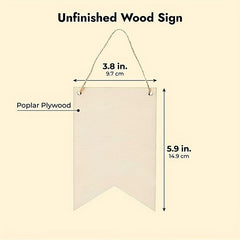 10pcs Unfinished Wooden Signs For DIY Crafts 15 X 9 6 Cm