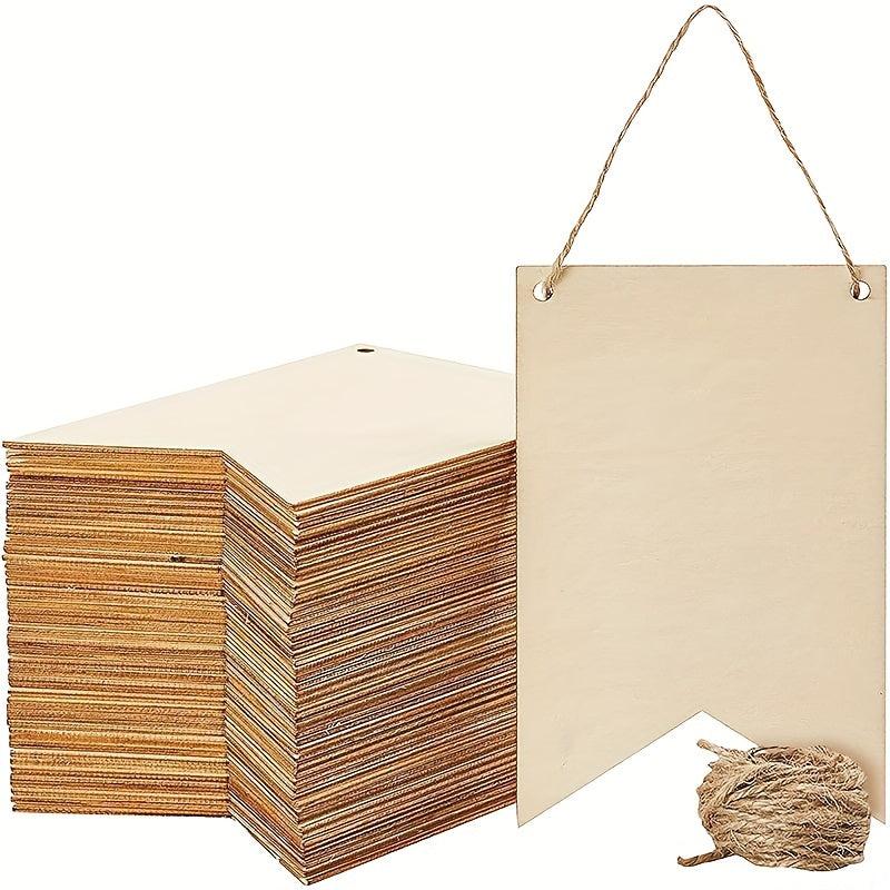 10pcs Unfinished Wooden Signs For DIY Crafts 15 X 9 6 Cm