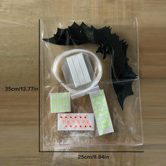 18pcs Hanging Bats Halloween Decor Large Flying Plastic Bats Outdoor
