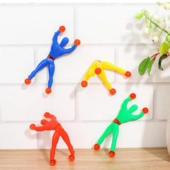 30pcs Stretchy Sticky Wall Climbers Window Crawler Toys Tricky Novelty Random
