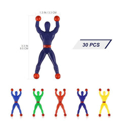 30pcs Stretchy Sticky Wall Climbers Window Crawler Toys Tricky Novelty Random