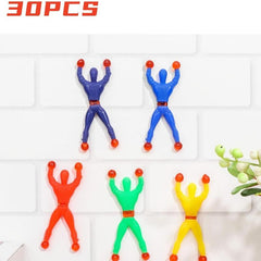 30pcs Stretchy Sticky Wall Climbers Window Crawler Toys Tricky Novelty Random