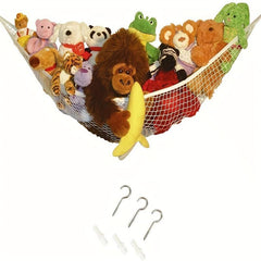 Kids Toy Hammock Storage Net With Hooks