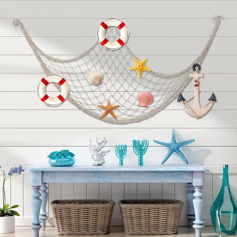 Fish Net Party Decorations For Pirate Hawaiian Mermaid Nautical Themed Party
