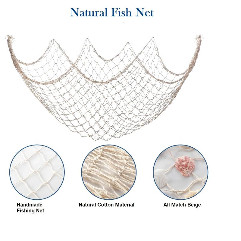 Fish Net Party Decorations For Pirate Hawaiian Mermaid Nautical Themed Party