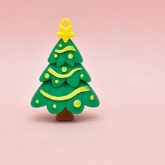 1pc 3D Christmas Doll Keychain Creative Santa Claus Key Pendant Gift Soft Rubber