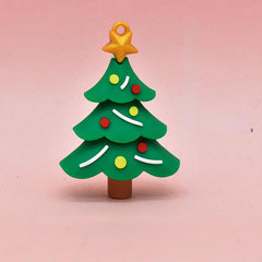 1pc 3D Christmas Doll Keychain Creative Santa Claus Key Pendant Gift Soft Rubber