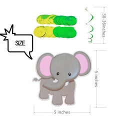 30pcs Jungle Animals Hanging Swirl Decorations Safari Animal Cutouts