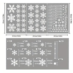 76pcs Christmas Snowflakes Window Clings Holiday Decorations