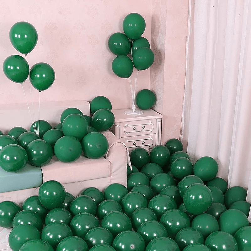 20 Pack Green Latex Balloons, Ideal for Forest Theme Parties