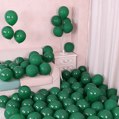20 Pack Green Latex Balloons, Ideal for Forest Theme Parties