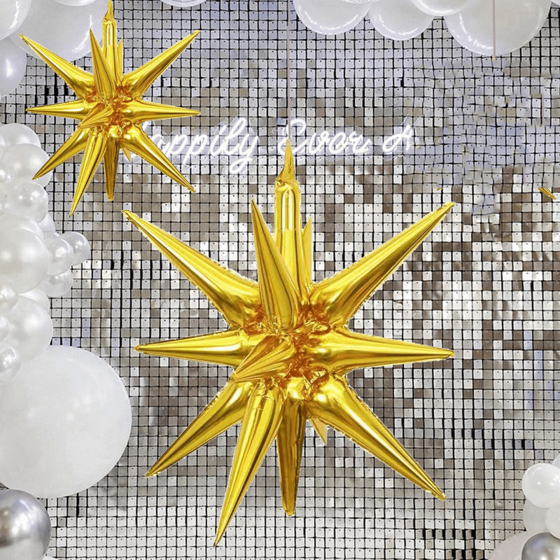 2pcs 22 Inch Explosion Star Aluminum Film Balloon Birthday Year Party