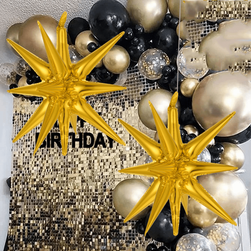 2pcs 22 Inch Explosion Star Aluminum Film Balloon Birthday Year Party