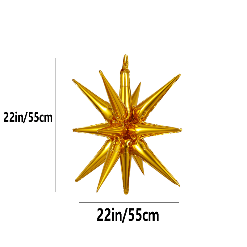 2pcs 22 Inch Explosion Star Aluminum Film Balloon Birthday Year Party
