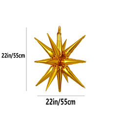 2pcs 22 Inch Explosion Star Aluminum Film Balloon Birthday Year Party