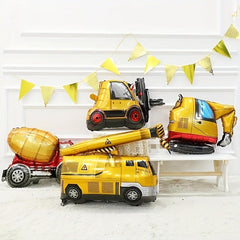 4pcs Construction Vehicles Toy Balloon Sets - Perfect For Party Birthday Parties