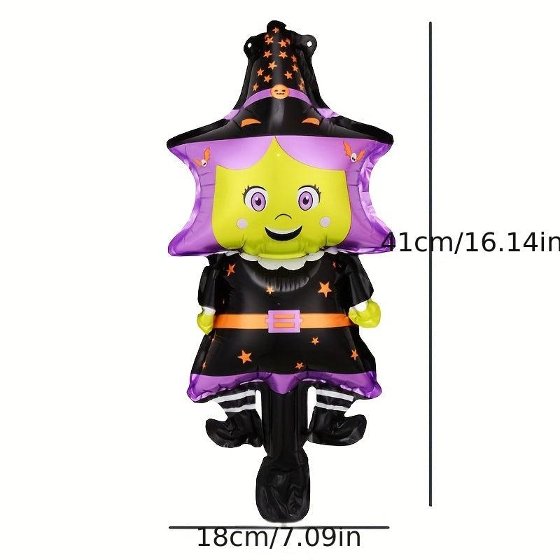 10pcs Halloween Balloons Pumpkin Witch Skeleton Ghost Bat Balloons