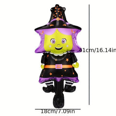 10pcs Halloween Balloons Pumpkin Witch Skeleton Ghost Bat Balloons