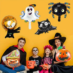 10pcs Halloween Balloons Pumpkin Witch Skeleton Ghost Bat Balloons