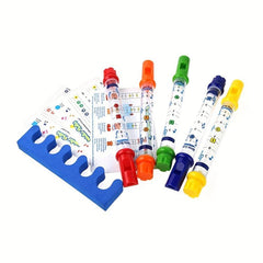 5pcs Water Filled Music Flute Toy - Educational Bath Time Fun