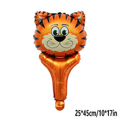 6 Pack of Forest Animal Stick Balloons for Kids' Parties