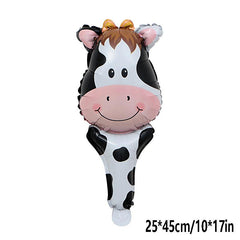6 Pack of Forest Animal Stick Balloons for Kids' Parties