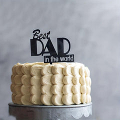 Happy Birthday Dad Acrylic Insert Card Cake Decoration
