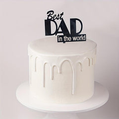 Happy Birthday Dad Acrylic Insert Card Cake Decoration