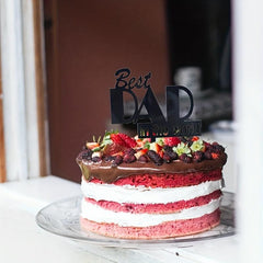 Happy Birthday Dad Acrylic Insert Card Cake Decoration