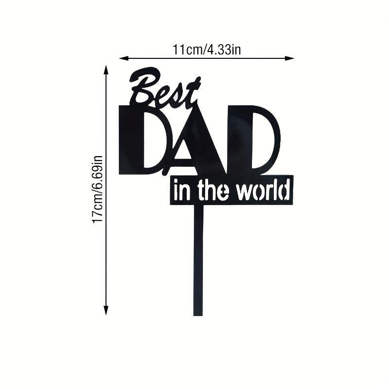 Happy Birthday Dad Acrylic Insert Card Cake Decoration