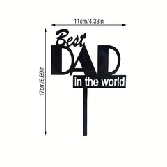 Happy Birthday Dad Acrylic Insert Card Cake Decoration