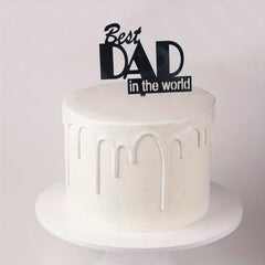 Happy Birthday Dad Acrylic Insert Card Cake Decoration