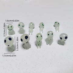 10pcs Mini Glow in the Dark ELF DIY Styling Set