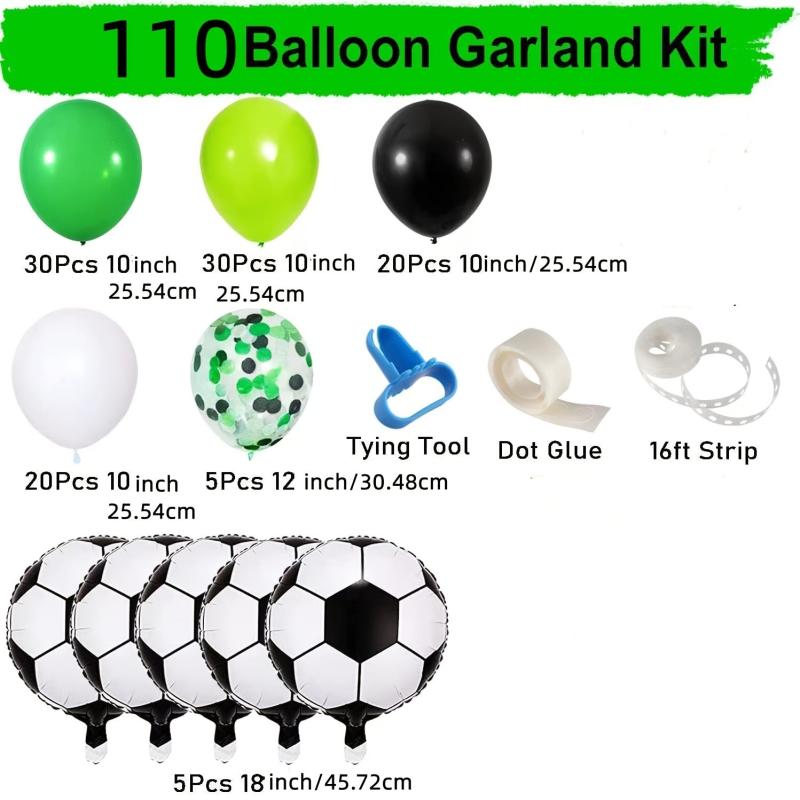 Football Balloon Arch Wreath Set - 110 Pieces - Football Party Supplies