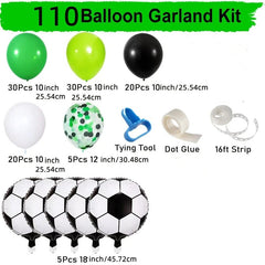 Football Balloon Arch Wreath Set - 110 Pieces - Football Party Supplies