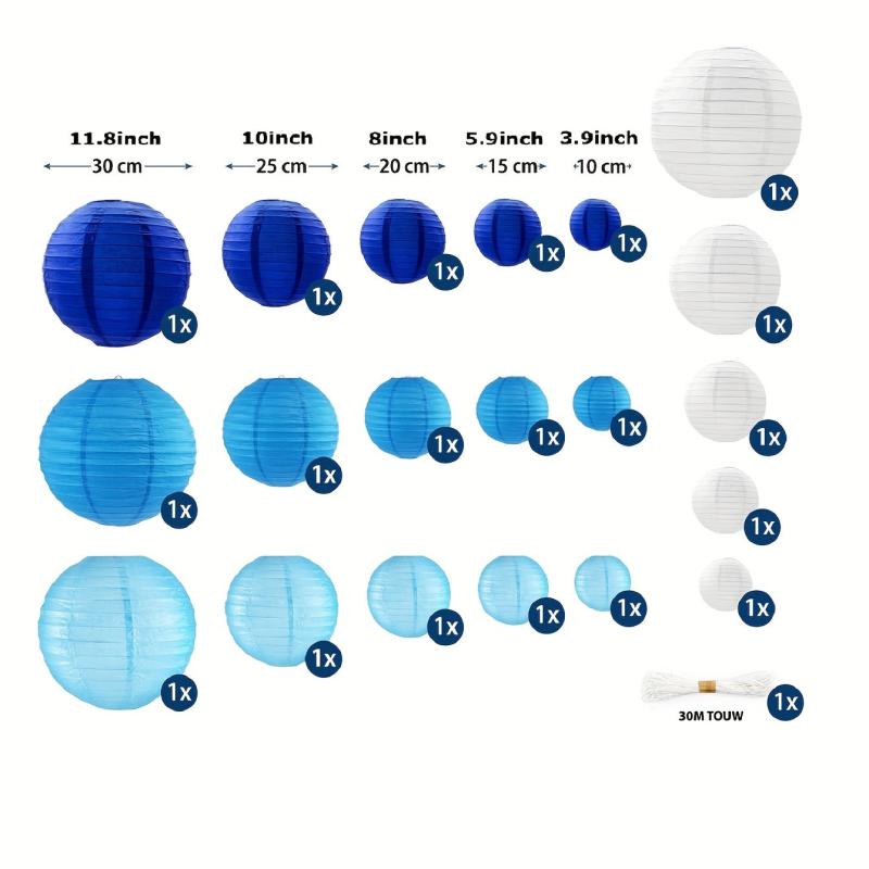21 Pack Paper Lanterns Wedding Party Set Hanging Pastel Japanese Lamp